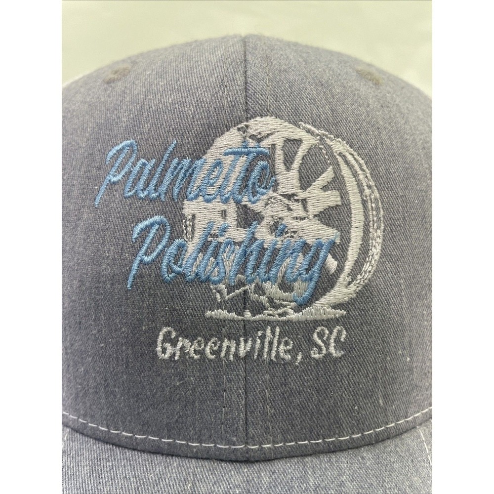 Richardson 112 Trucker Hat Mens OSFA Gray White Good Palmetto Polishing SC Cap - Picture 2 of 5